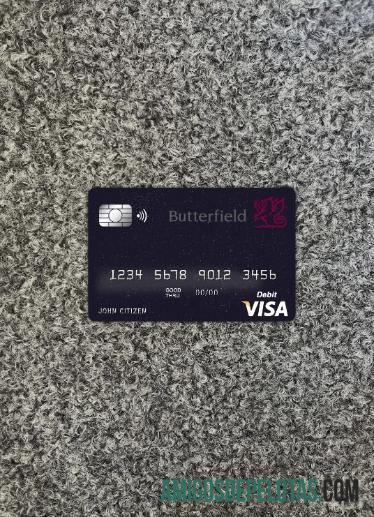 Barbados Butterfield Bank Visa Card Photolook Front amostra